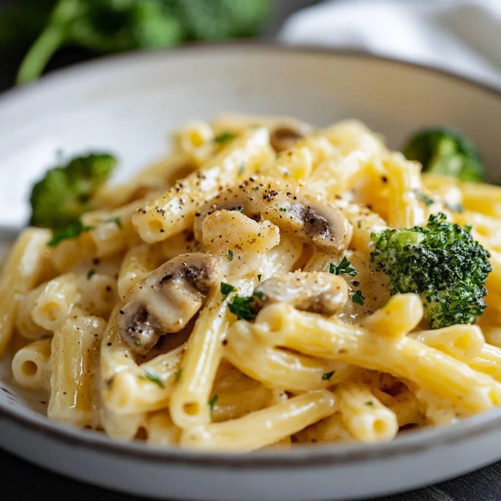 Nudeln mit Brokkoli in Sahne Soße