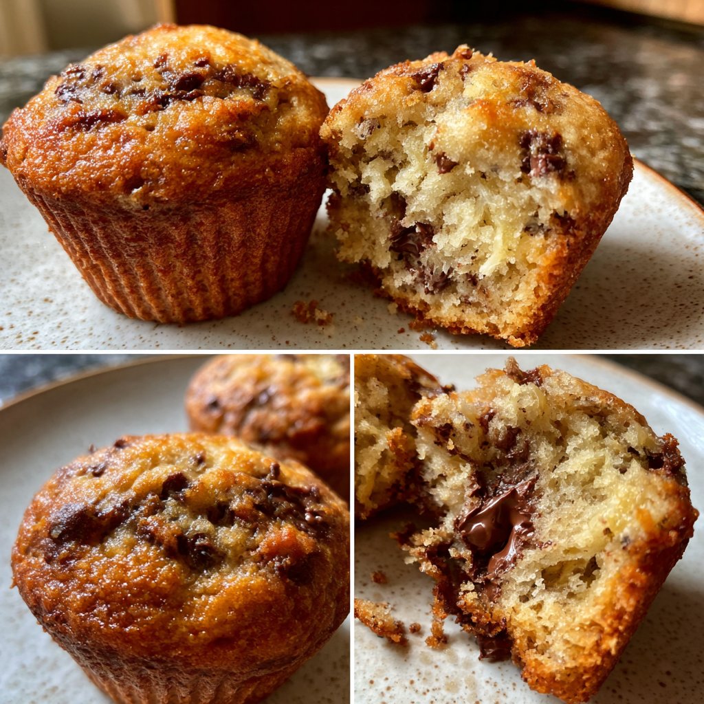 Muffins mit Schokolade und Banane