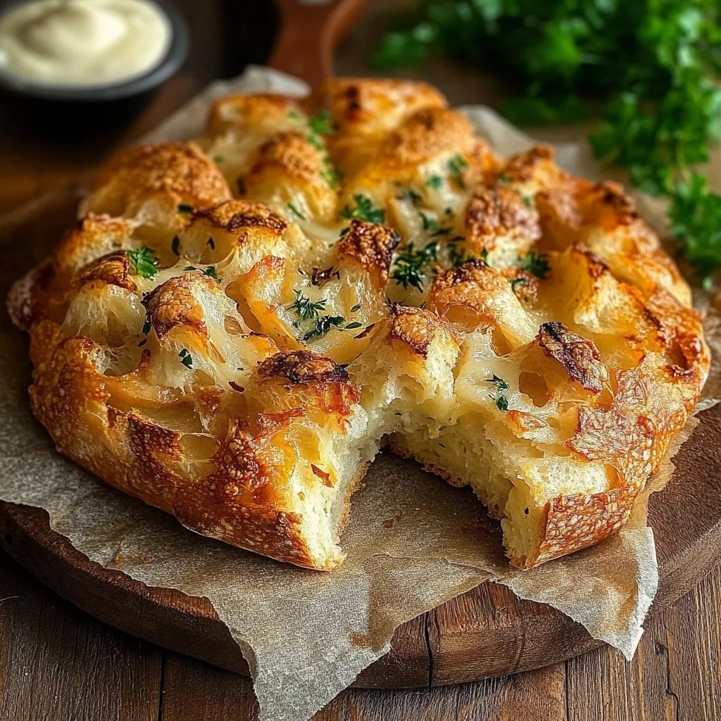 Käse Knoblauch Zupfbrot