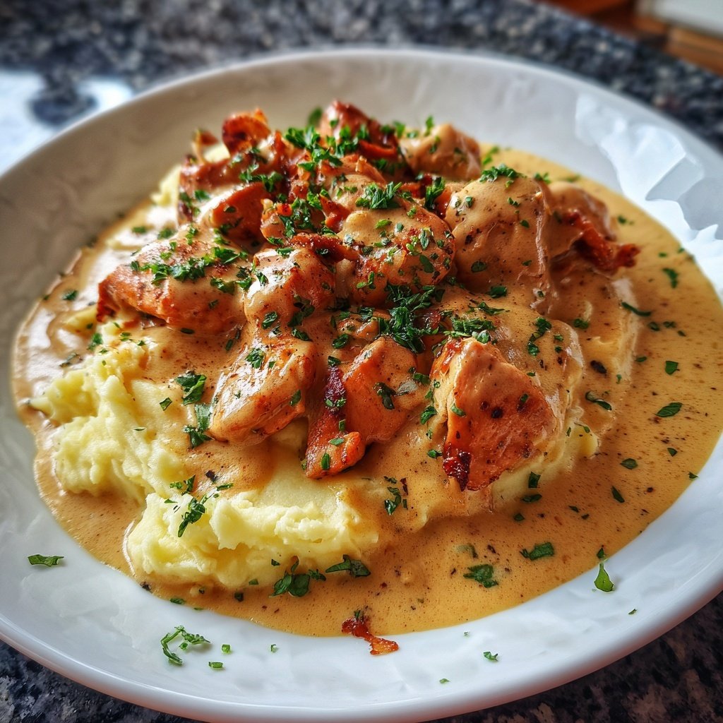 Hausmannskost Cremiges Hähnchen mit Kartoffelpüree