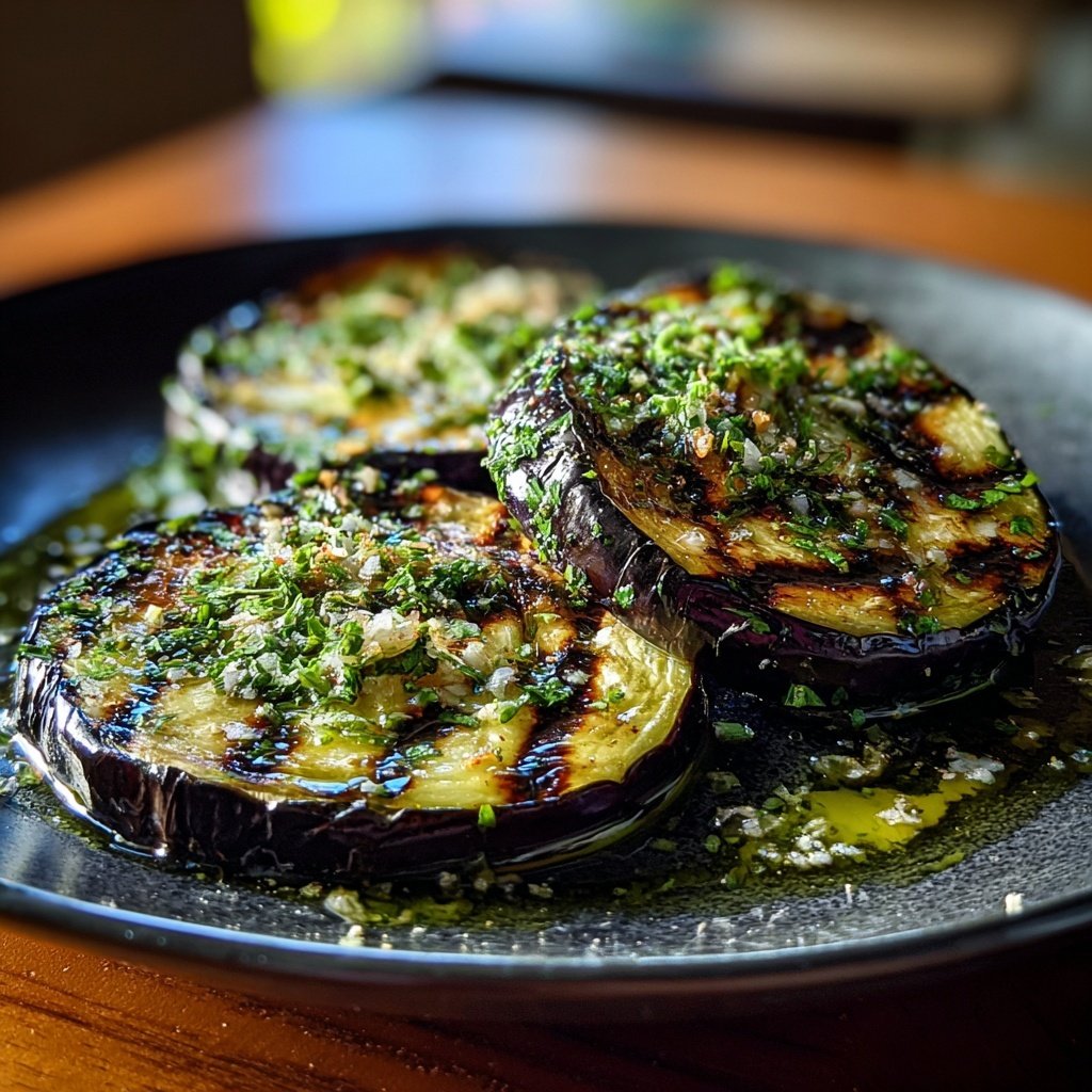 Gegrillte Auberginen Mit Knoblauch