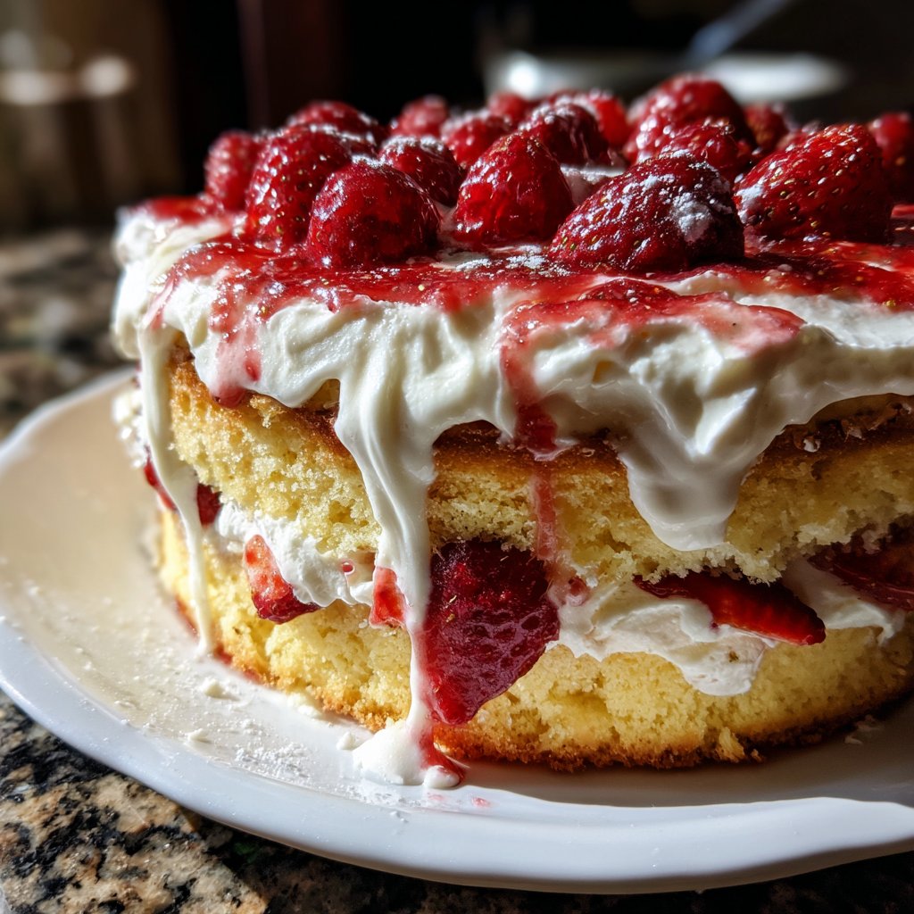 Geburtstagskuchen mit Fruchtfüllung