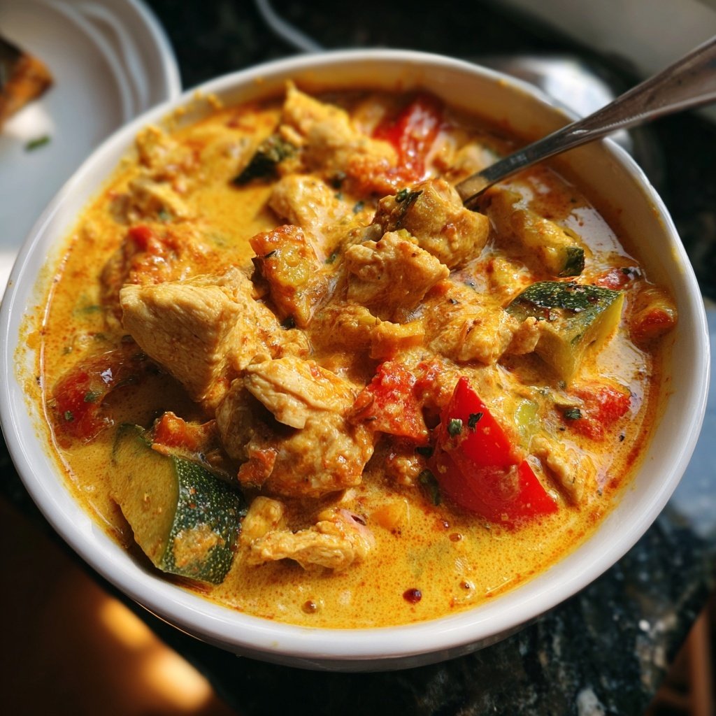 Kalorienarmes Hähnchen Curry