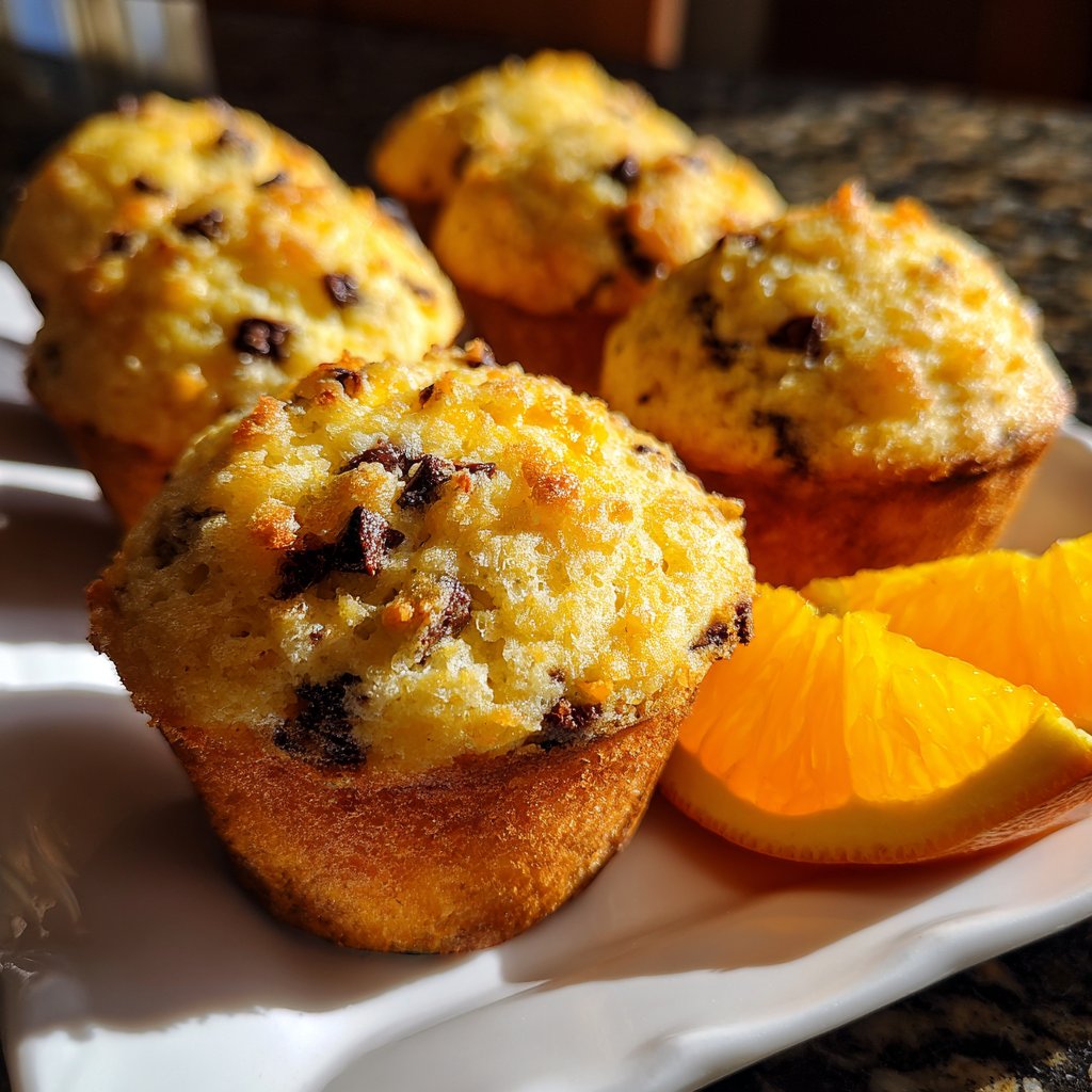 Muffins mit Kakao und Orange