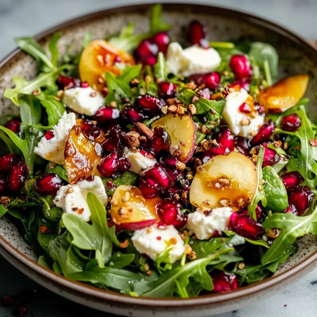 Rucolasalat mit Granatapfel und Ziegenkäse