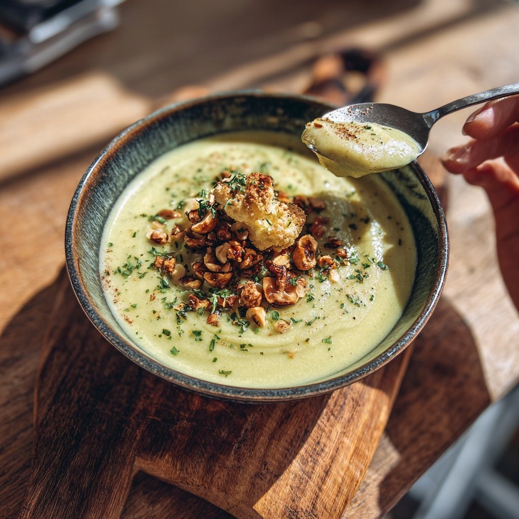 Blumenkohl Suppe Mit Gerösteten Haselnüssen