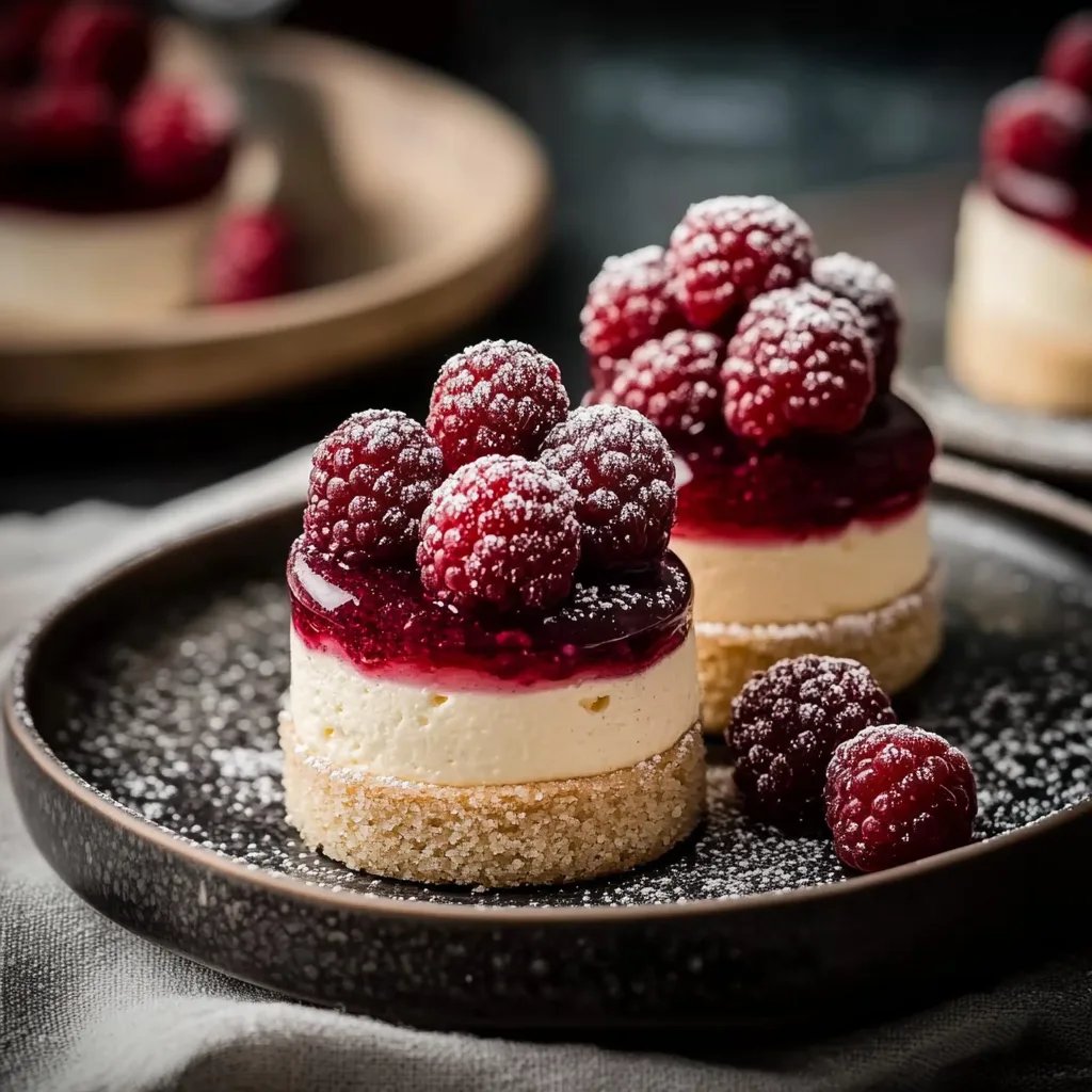 Vanillekipferl Dessert mit Himbeeren