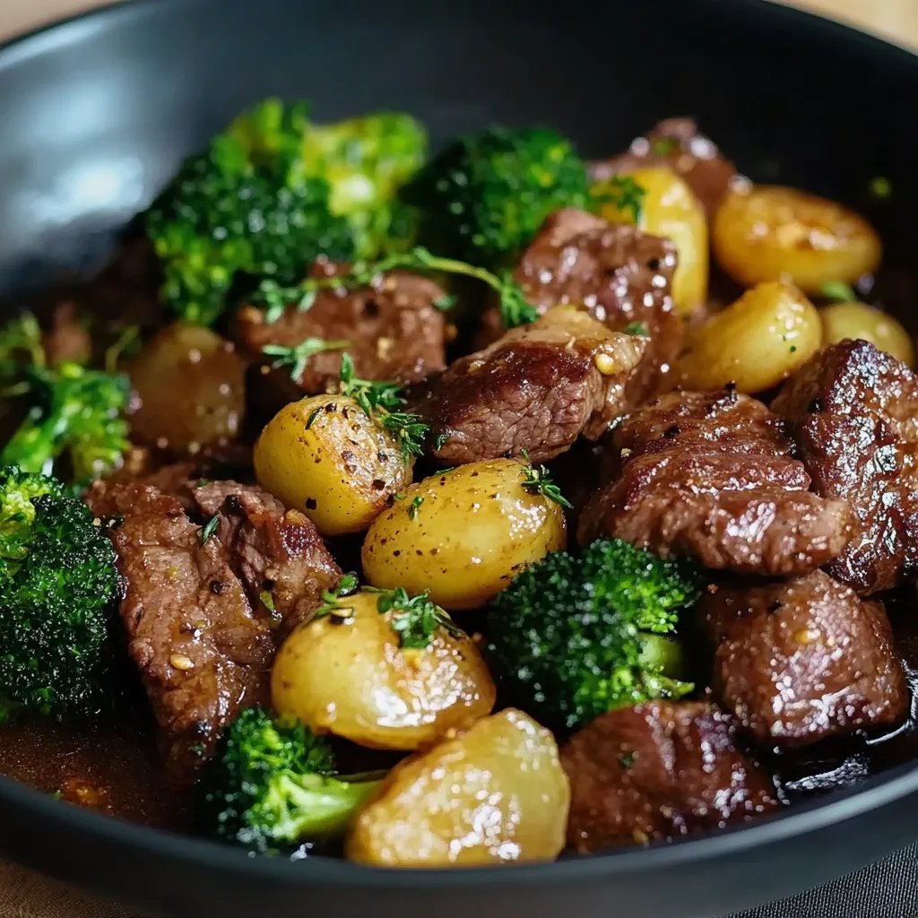 Rindfleisch und Brokkoli