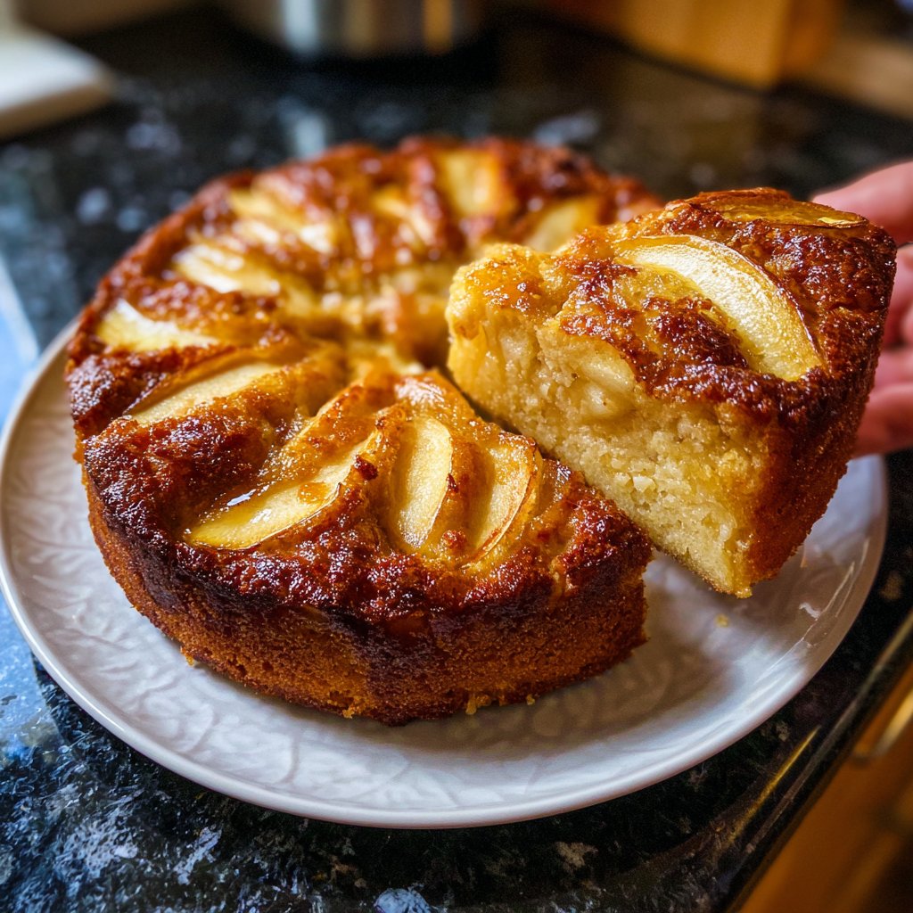 Blechkuchen mit Apfelspalten