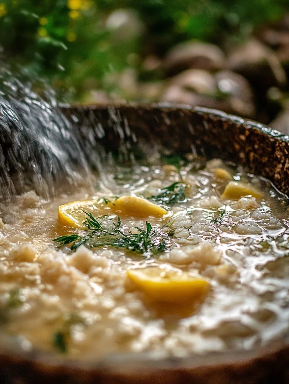 Mediterrane Zitronen-Hühnersuppe