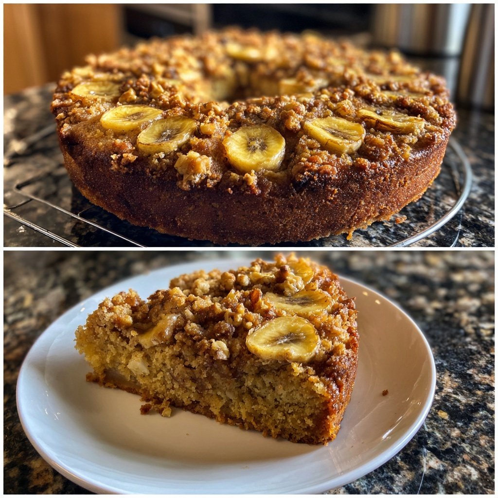 Bananenkuchen mit Nusskruste