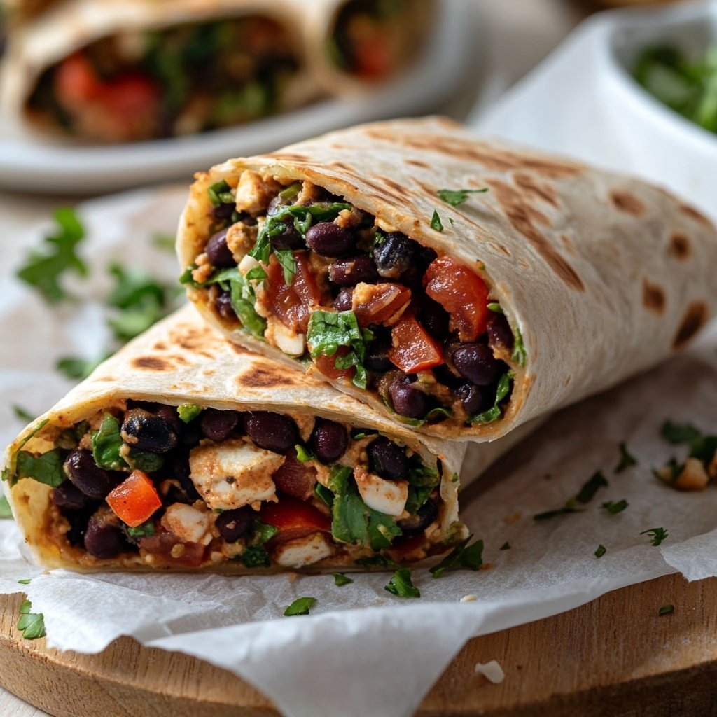 Wraps mit Bohnenfüllung