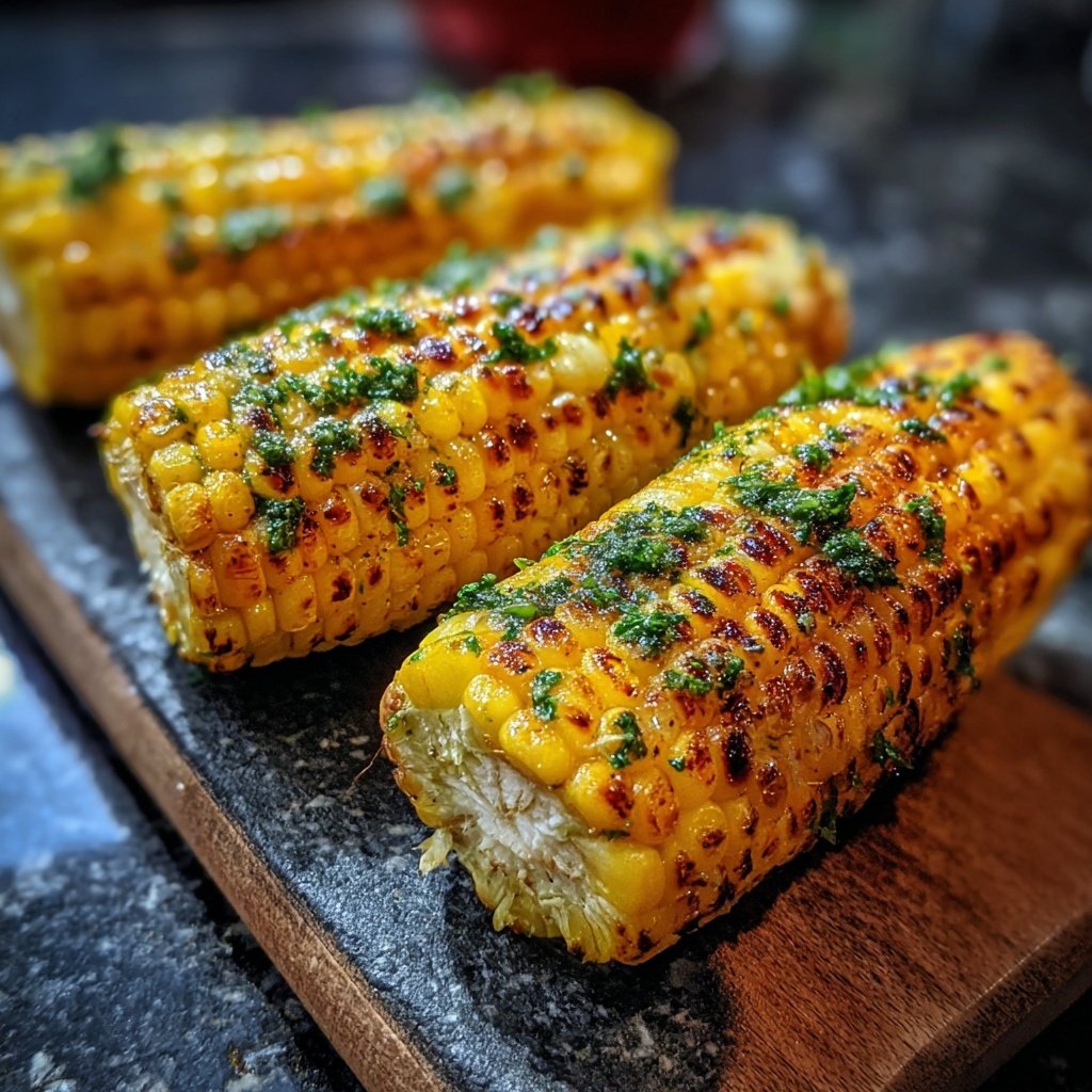 Gegrillte Mais Spalten Mit Kräuteröl