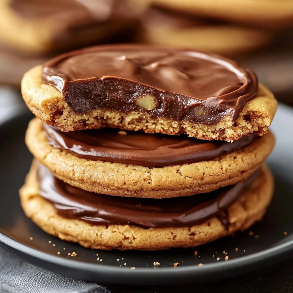 Mit Nutella gefüllte Schokoladenkekse