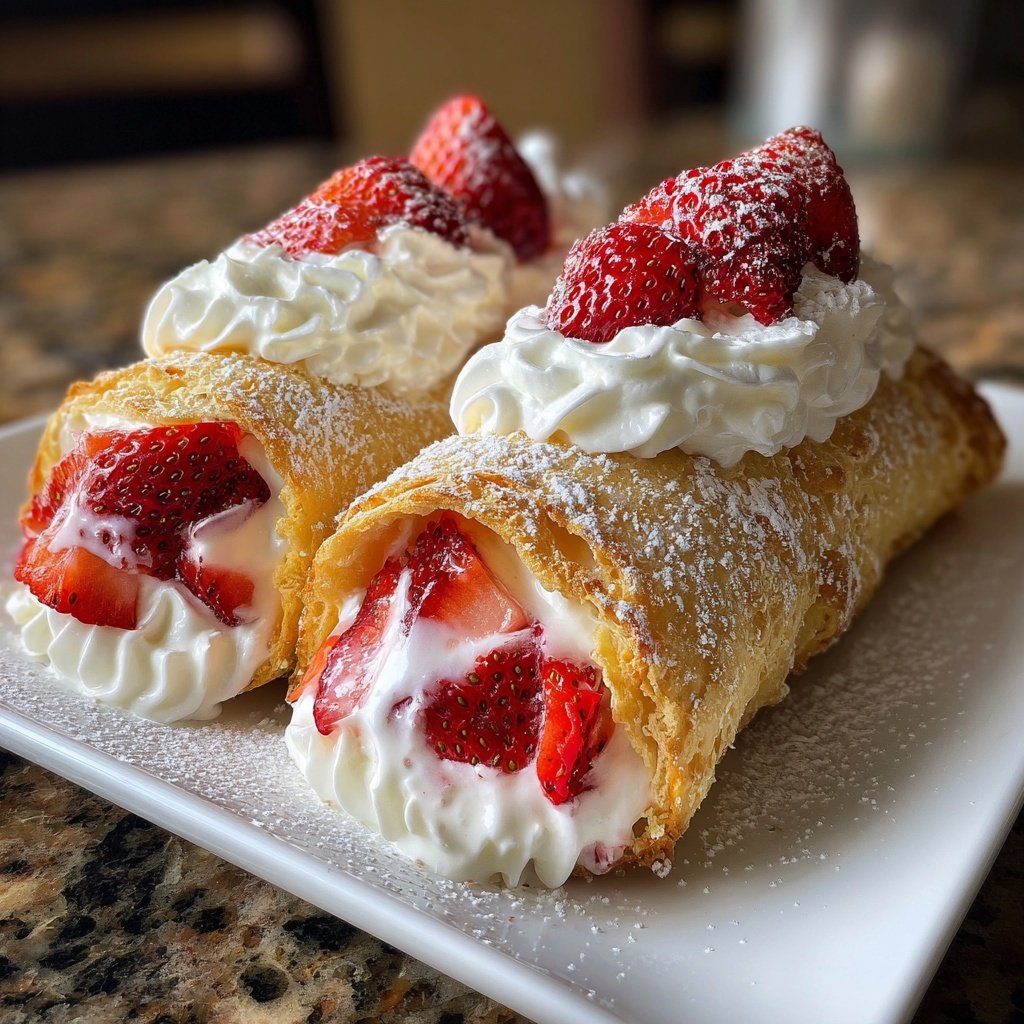 Erdbeer Biskuitrolle