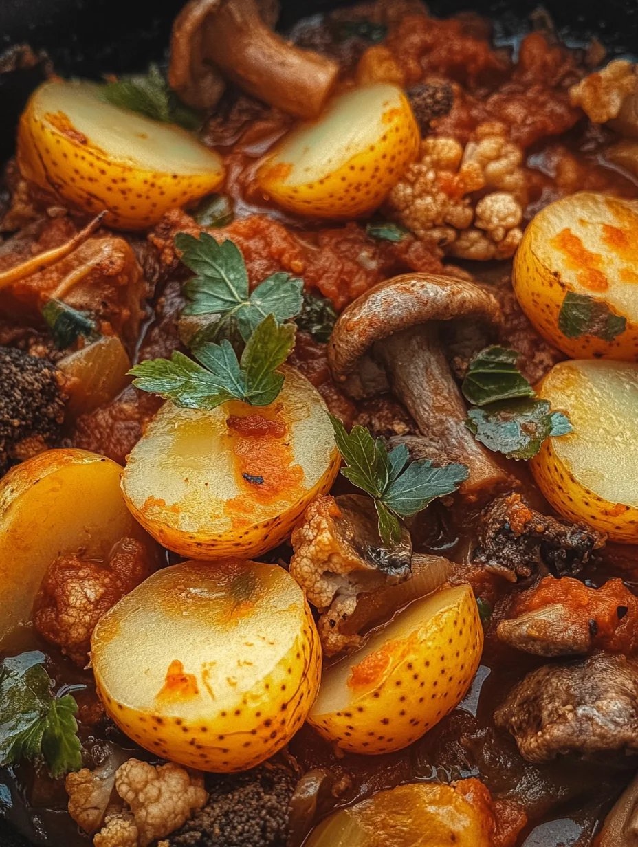 Würzige Kartoffel-Rosenkohl-Pfanne