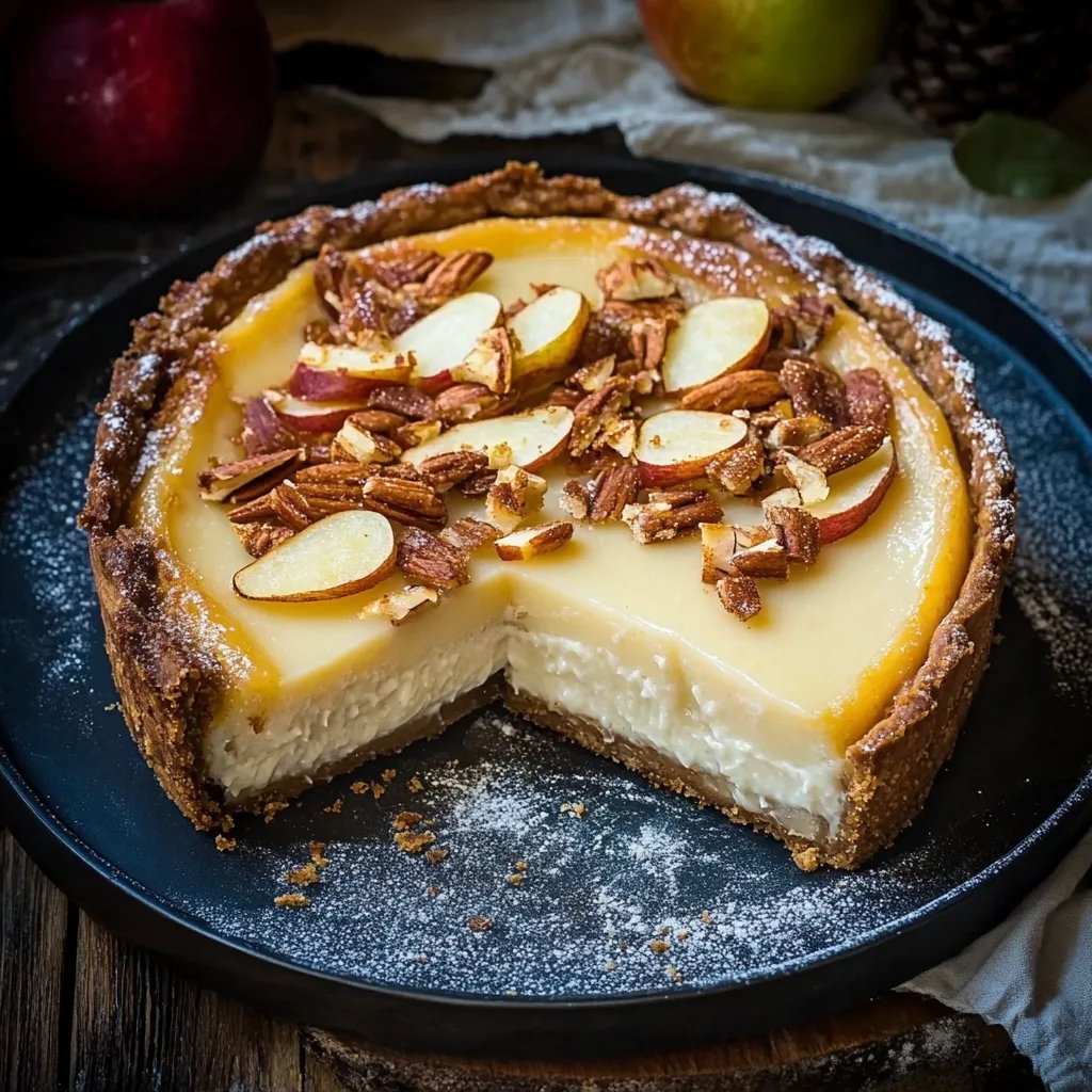 Apfel-Salzkaramell-Käsekuchen