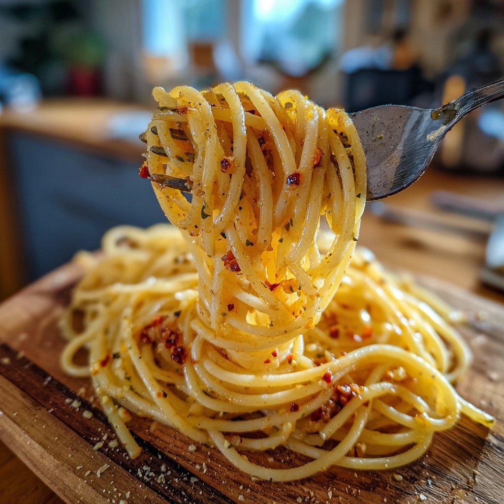 Spaghetti mit Hummeröl und Chili