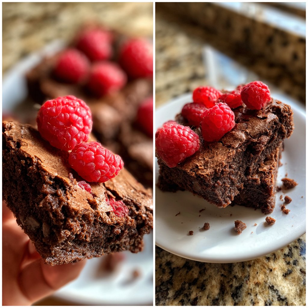 Brownies mit Himbeeren